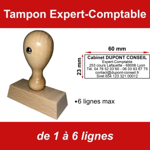 Tampon éco Expert-Comptable 6 lignes