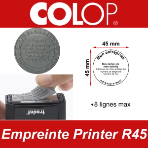 Empreinte Colop Printer R45