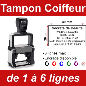Tampon professionnel Coiffeur 6 lignes