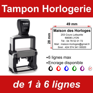 Tampon professionnel Horlogerie 6 lignes