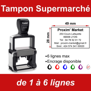 Tampon professionnel Supermarché 6 lignes