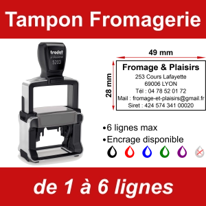 Tampon professionnel Fromagerie 6 lignes