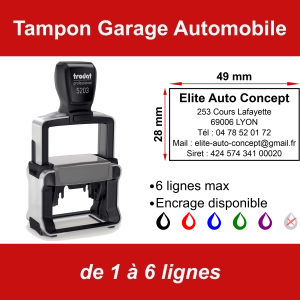 Tampon professionnel Garage Automobile 6 lignes