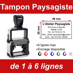 Tampon professionnel Paysagiste 6 lignes