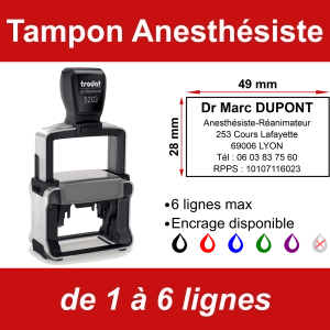 Tampon professionnel Anesthésiste 6 lignes