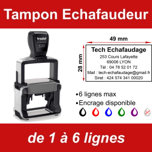 Tampon professionnel Echafaudeur 6 lignes