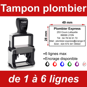 Tampon professionnel plombier 6 lignes