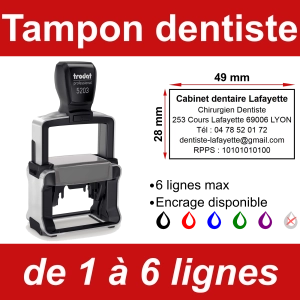 Tampon professionnel dentiste 6 lignes
