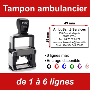 Tampon professionnel ambulancier 6 lignes