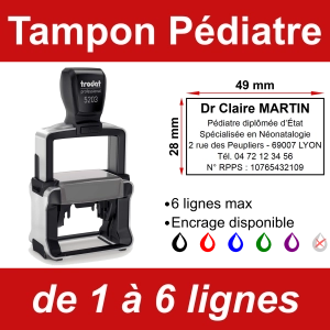 Tampon professionnel Pédiatre 6 lignes