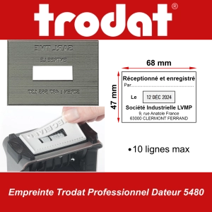 Empreinte Trodat Professionnel Dateur 5480