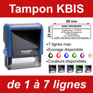 Tampon KBIS 7 lignes