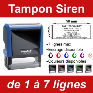 Tampon Siren 7 Lignes
