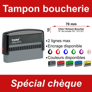 Tampon chèque boucherie