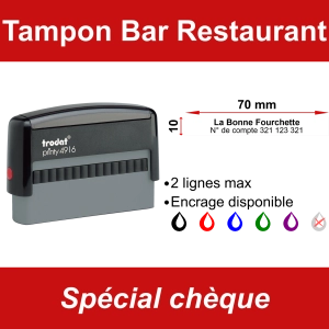 Tampon chèque Bar Restaurant