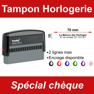 Tampon chèque Horlogerie