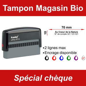 Tampon chèque Magasin Bio