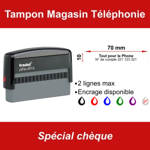 Tampon chèque Magasin Téléphonie