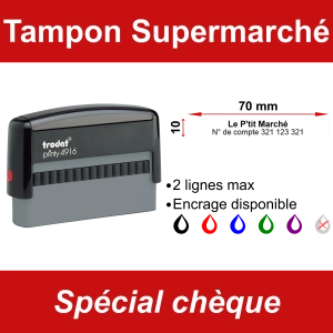 Tampon chèque Supermarché