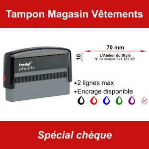Tampon chèque Magasin Vêtements