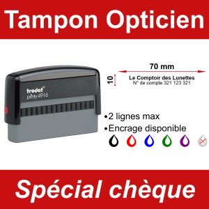 Tampon chèque Opticien