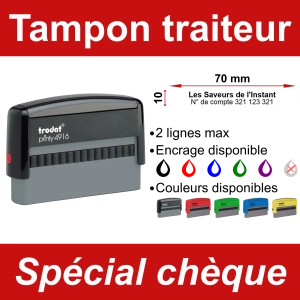 Tampon chèque traiteur