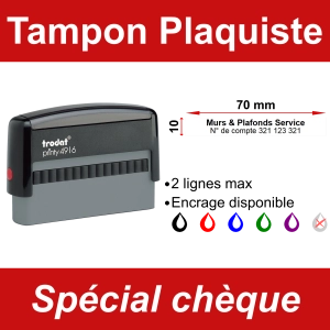 Tampon chèque Plaquiste