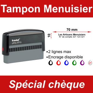Tampon chèque Menuisier