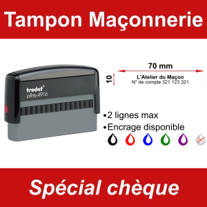 Tampon chèque Maçonnerie