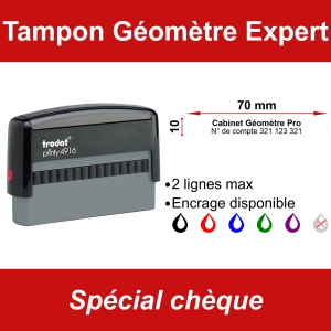 Tampon chèque Géomètre Expert