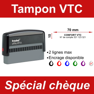 Tampon chèque VTC