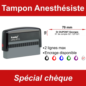 Tampon chèque Anesthésiste
