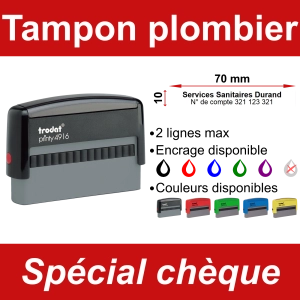 Tampon chèque plombier