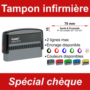 Tampon chèque infirmière