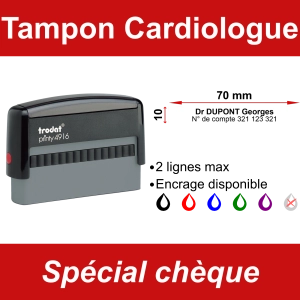 Tampon chèque Cardiologue