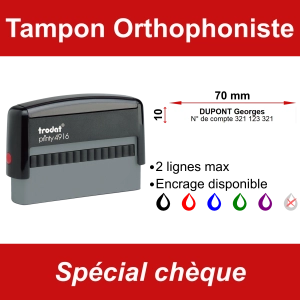 Tampon chèque Orthophoniste