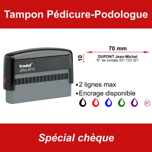 Tampon chèque Pédicure-Podologue