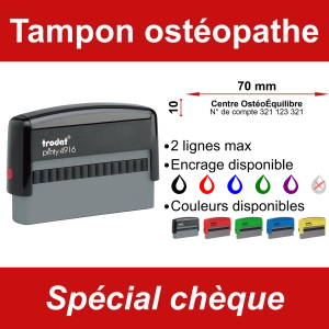Tampon chèque ostéopathe