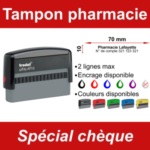 Tampon chèque pharmacie