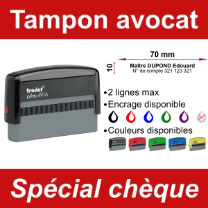 Tampon chèque avocat