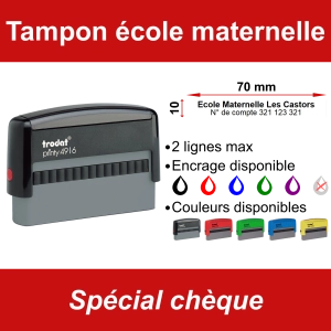 Tampon chèque école maternelle