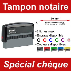Tampon chèque notaire
