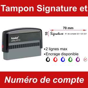 Tampon Signature + Numéro de compte