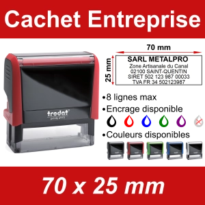 Cachet entreprise obligatoire 70x25mm