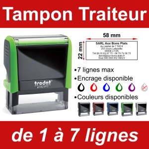 Tampon Traiteur 7 lignes
