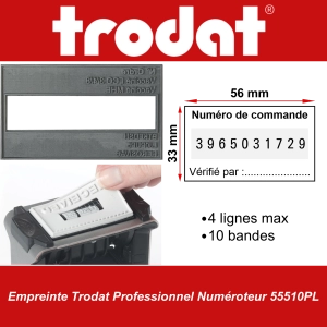 Empreinte Trodat Professionnel Numéroteur 55510PL