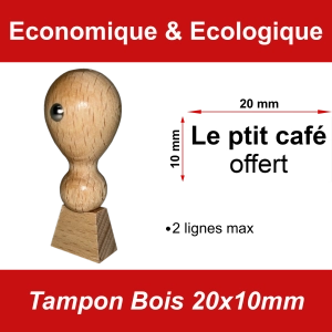 Tampon Bois 20x10mm