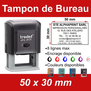 Tampon de Bureau 50x30mm