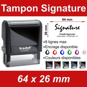 Tampon Signature 64x26mm
