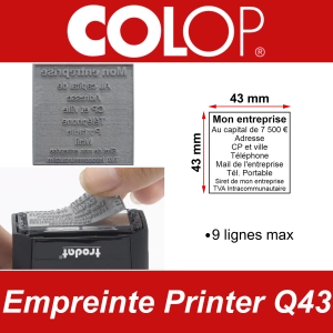 Empreinte Colop Printer Q43
